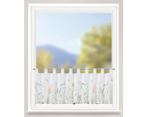 Vitrage met bloemmotief voor raam