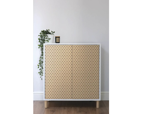 Kast met deuren, planten en kaars