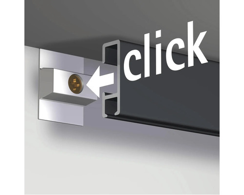 Klikmontage van een plafondlamp