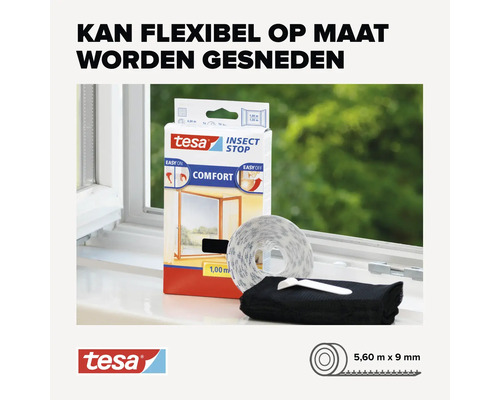 Tesa Insect Stop Comfort insectenhor voor ramen met klittenband