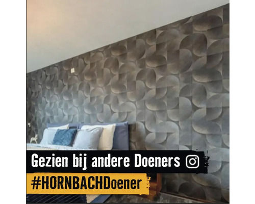 Slaapkamer met grafisch ontworpen wandbekleding