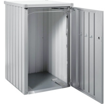 Geopende metalen afvalcontainerbox voor afvalopslag