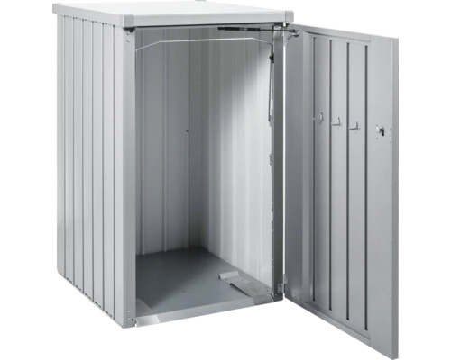 Geopende metalen afvalcontainerbox voor afvalopslag