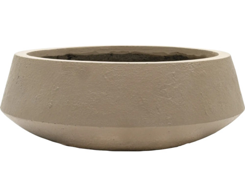 Beige bloempot van aardewerk
