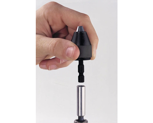 Snelspanboorhouder voor boormachines in gebruik