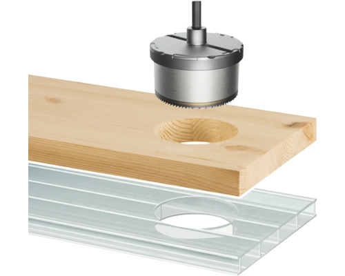 Gatzagen boren gat in hout en kunststof