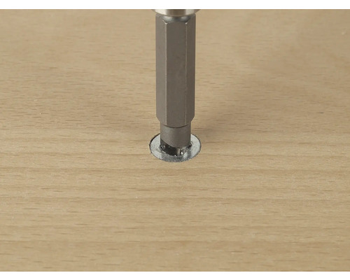 Schroef wordt met een schroevendraaier in hout geschroefd