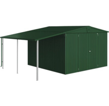Metalen tuinhuis met carport