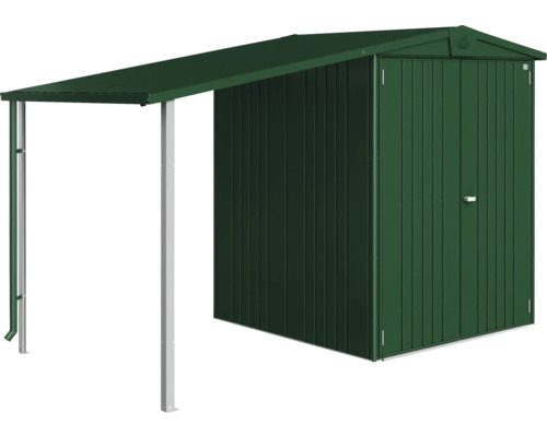 Tuinhuis met luifel van metaal