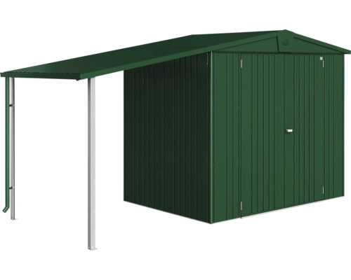 Metalen gereedschapsschuur met aanbouw