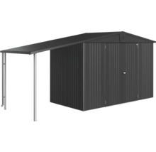 Metalen tuinhuis met aanbouw