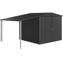 Metalen tuinhuis met aanbouw