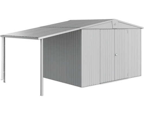 Metalen gereedschapsschuur met aanbouw