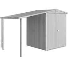 Metalen tuinhuis met aanbouw