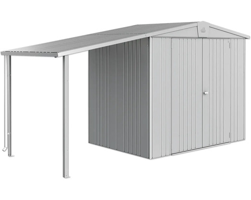 Metalen tuinhuis met luifel voor tuingereedschap en gereedschap