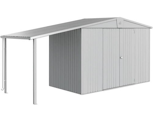 Metalen gereedschapsschuur met aanbouw