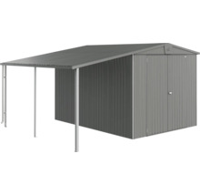Metalen tuinhuis met overkapping voor extra opslagruimte