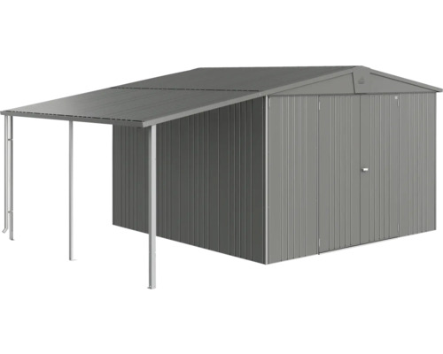 Metalen gereedschapsschuur met afdak voor tuingereedschap en gereedschap