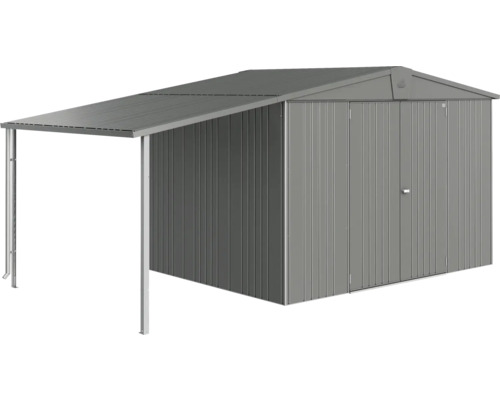 Metalen gereedschapsschuur met afdak voor tuingereedschap en gereedschap