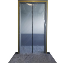 Stofwerende deur met ritssluiting