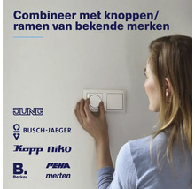 Combineerbaar met schakelaars en frames van bekende merken.