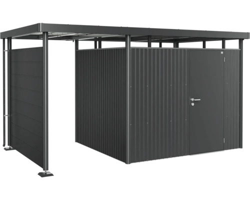 Tuinhuis met schuifdeur en zijelement