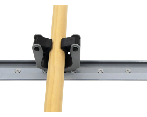 Wandhouder met houten steel voor gereedschapsopslag