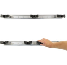 Aluminium profiel met rollen voor flexibele montage