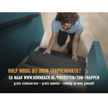 Man renoveert trap met Hornbach producten