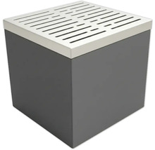 Vierkante kruk met lamellen deksel