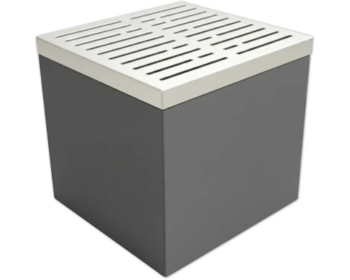 Vierkante kruk met lamellen deksel