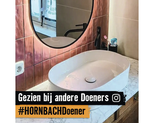 Badkamer wastafelmeubel met opzetwastafel en spiegel