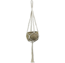 Hangende plantenbak met gevlochten plantenmand