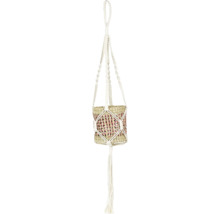 Plantenhanger van rotan met koordophanging