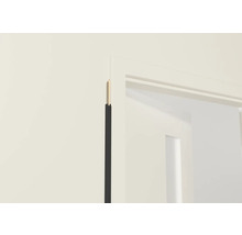 Close-up van een deurkozijn met afdichtingsprofiel