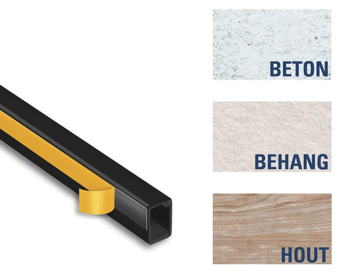 Zelfklevend profiel voor beton, behang en hout