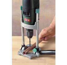 Wolfcraft boorstandaard met boormachine en koperen buis