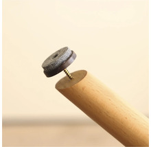 Meubelbeen met vilten glijder en schroef