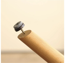 Houten poot met viltglijder en schroef