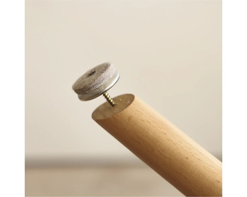 Meubelpoot met vilten glijder en schroef