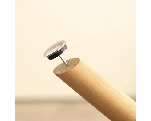 Meubelglijder met houten plug