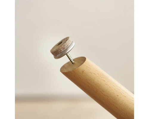 Meubelpoot met vilten glijder om vast te schroeven