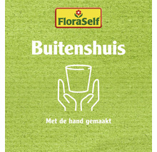 FloraSelf Logo. Buitenshuis tekst. Met de hand gemaakt tekst.