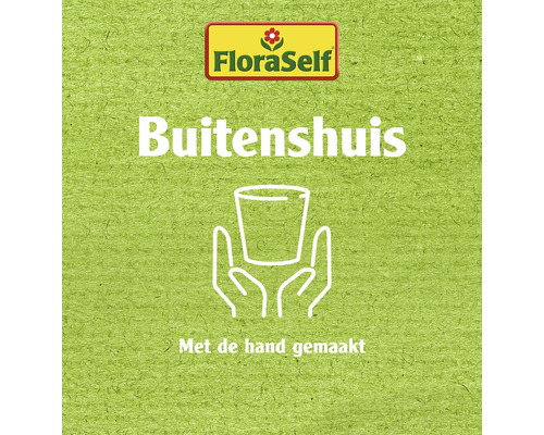 FloraSelf Logo. Buitenshuis tekst. Met de hand gemaakt tekst.