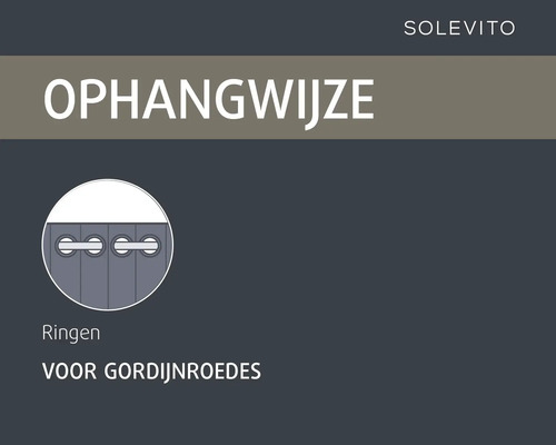 Solevito ophanging met ringen voor gordijnroedes