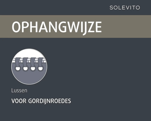 Ophanging met lussen voor gordijnroedes