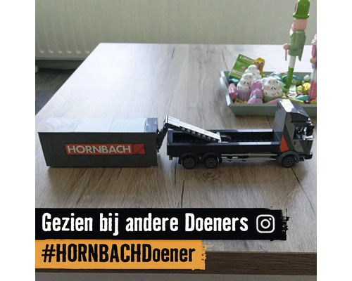 Hornbach vrachtwagenmodel met aanhanger