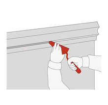 Aanbrengen van kit met een kitspatel