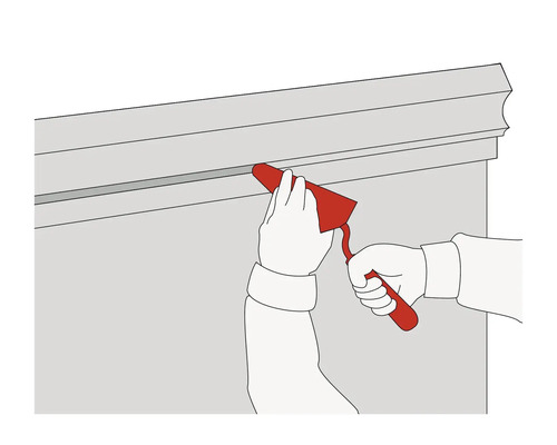 Aanbrengen van kit met een kitspatel