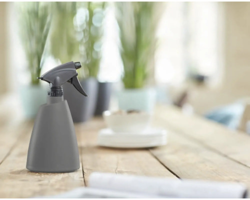 Plantenverstuiver op een houten tafel